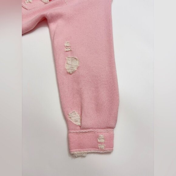 Barrie Denim fringed cashmere and cotton jacket-Light pink - Picture 8 of 14